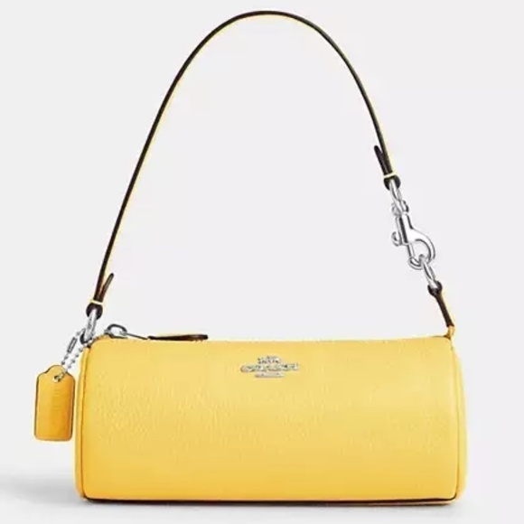 Coach Mini Barrel Bag Yellow w Complimentary gift! NWT - Picture 1 of 6